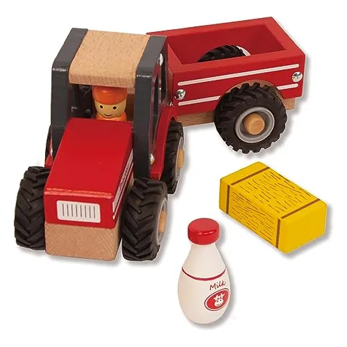 Juguetes Woodenedu Tractor De Madera Para Niños Lcndb