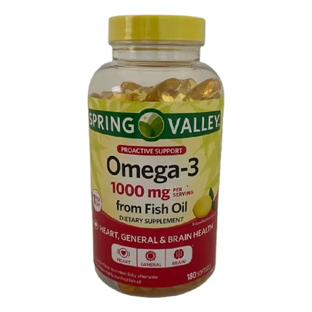 Omega 3 1000mg Fish Oil 180softgel Spring Valley