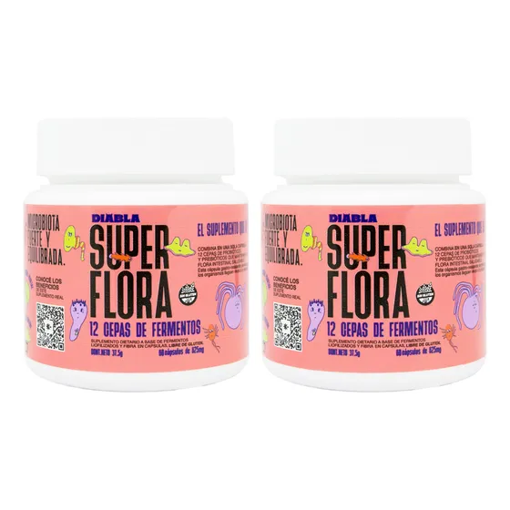 Better Diabla Kit X2 Super Flora Probióticos Suplemento X60c