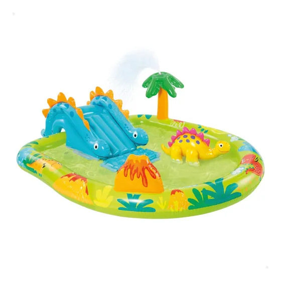 Centro Juegos Piscina Inflable C Tobogan P Niños +2 Dinosaur