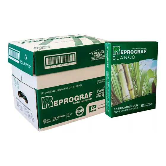 Caja De Hoja Reprograf Tamaño Carta 5000 Hojas 75 Gr