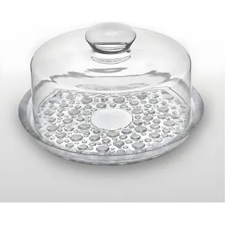 Queijeira Porta Queijo Vidro Tampa 21x16cm Cor Transparente Queijeira Porta Queijo Vidro Tampa 21x16cm Cor Transparente