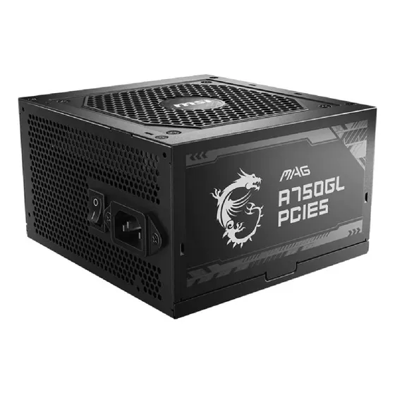 Fuente Gamer Msi Mag A750gl 750w 80 Plus Gold Modular Pc Atx Color Negro