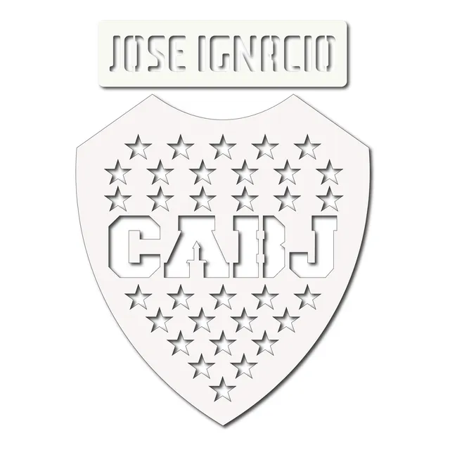Cuadro Insignia Fútbol Personalizado Nombre 40cm - Madera