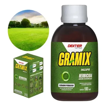 Gramix Herbicida Seletivo Eficaz Gramado Grama Jardim 100ml