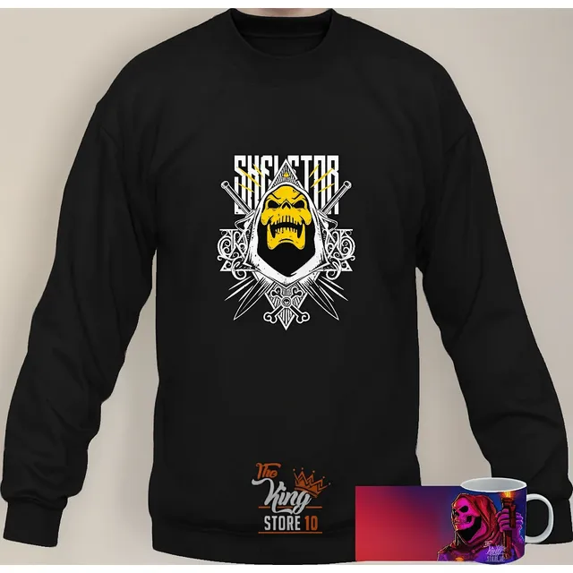 Poleron Cuello Polo + Taza, Skeletor, Masters Of The Universe, He-man, Fans Xxl