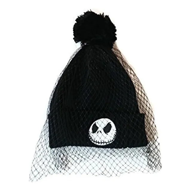- Gorro Con Pompones Con Velo, Pesadilla Antes De Navidad