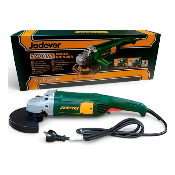 Amoladora Angular Jadever 1800w Disco 18mm Mango Auxiliar