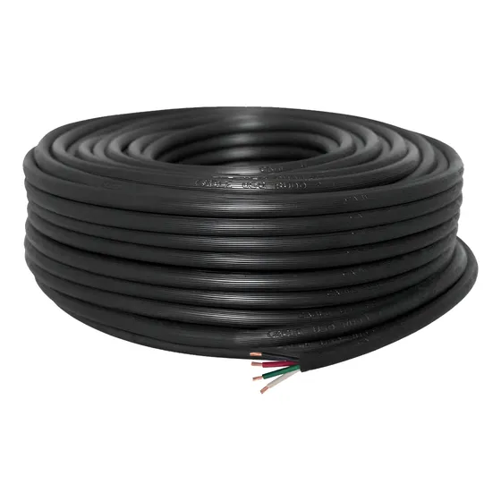 Cable Uso Rudo 4x10 Color Negro 30 Metros Indiana
