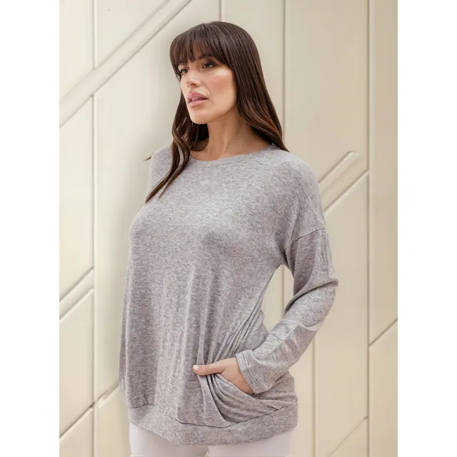 Buzo De Lanilla Bremer Suave Con Bolsillos En Talles Grandes