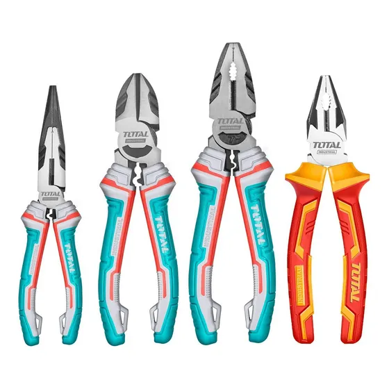Set De 4 Alicates / Pinzas Total, Combinado, Punta Larga