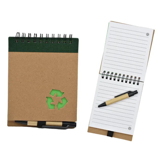 Libreta Ecológica De Bolsillo Con Bolígrafo Lapicera Apuntes