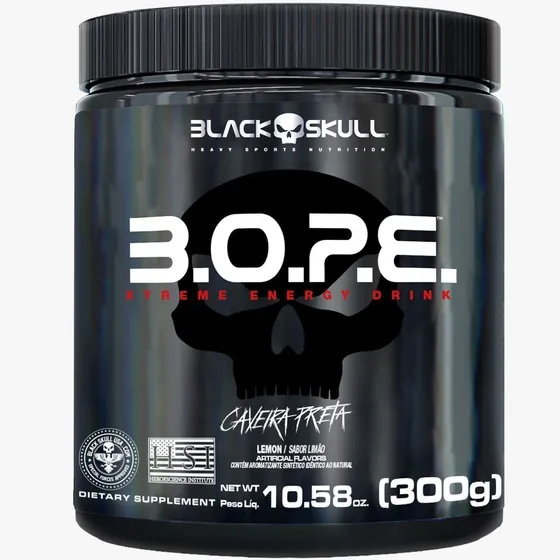 Pré Treino B.o.pe. Pote 300g - Black Skull