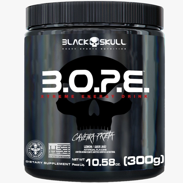 Pré Treino B.o.pe. Pote 300g - Black Skull Pré Treino B.o.pe. Pote 300g - Black Skull