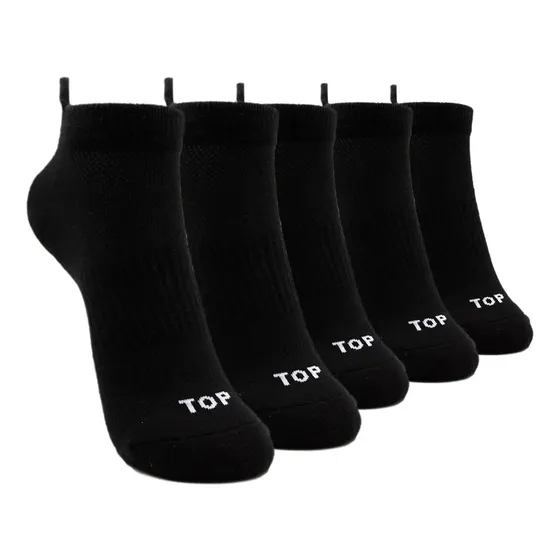 Calcetines Deportivos Tobilleros Negros Mujer Pack 5