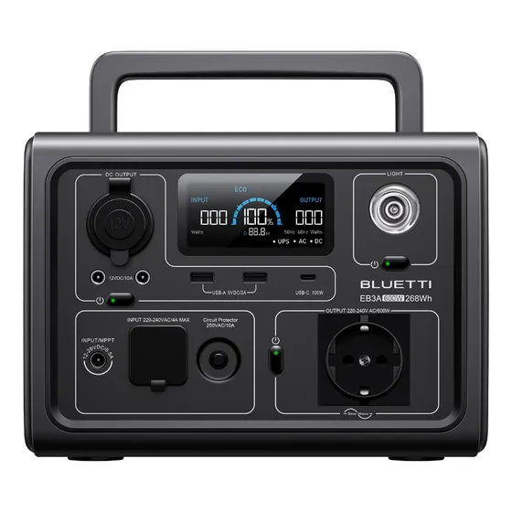 Bluetti Eb3a 600w/268wh Generador Solar