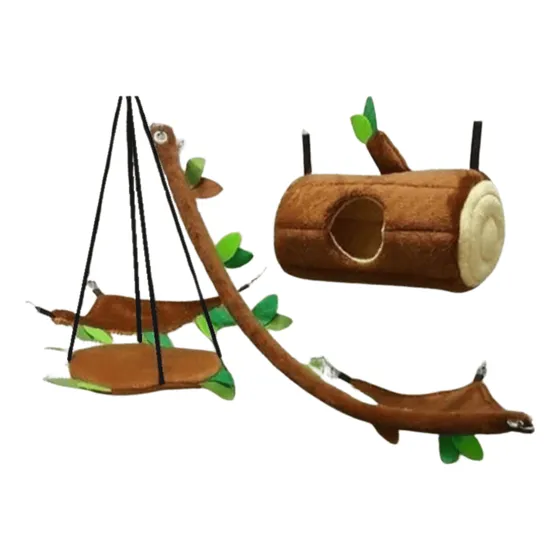 Kit Tarzan Toca Rede Sagui Porquinho Da Ind Hamster Twister