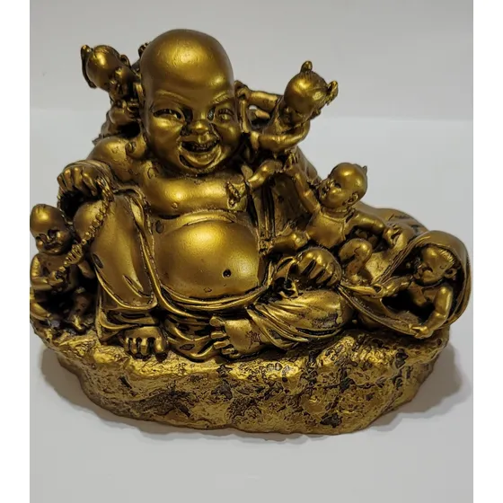 Budas Sonrientes De La Fertilidad Con 5 Niños En  Feng Shui 