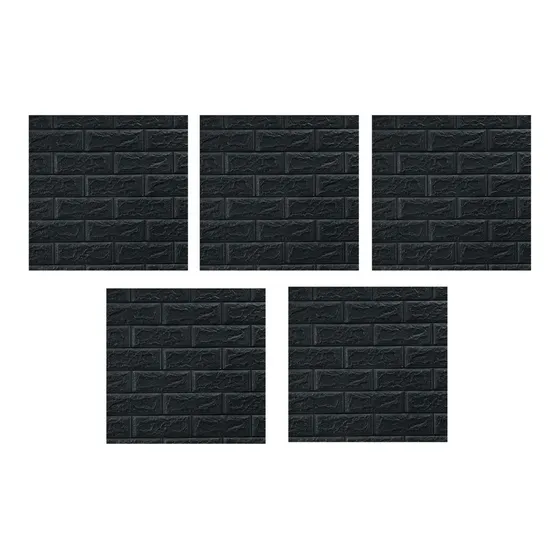 Pared X5 3d Autoadhesivo Panel Tipo Ladrillo Ccol Negro