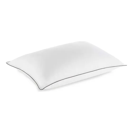 Almohada Toque De Pluma Nauge Cordón Negro 400 Hilos Color Blanco