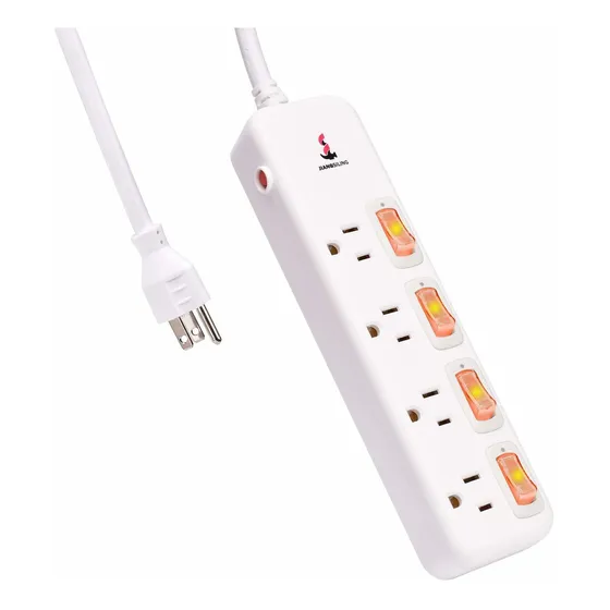 Protector Contra Sobretension 5.9 Ft Largo Cable 4 Toma