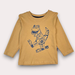 Remera Bebe Algodon Dinosaurio Manga Larga Paul Carty Mostaza Dinosaurio 2 Estampa Localizada Remera Bebe Algodon Dinosaurio Manga Larga Paul Carty Mostaza Dinosaurio 2 Estampa Localizada