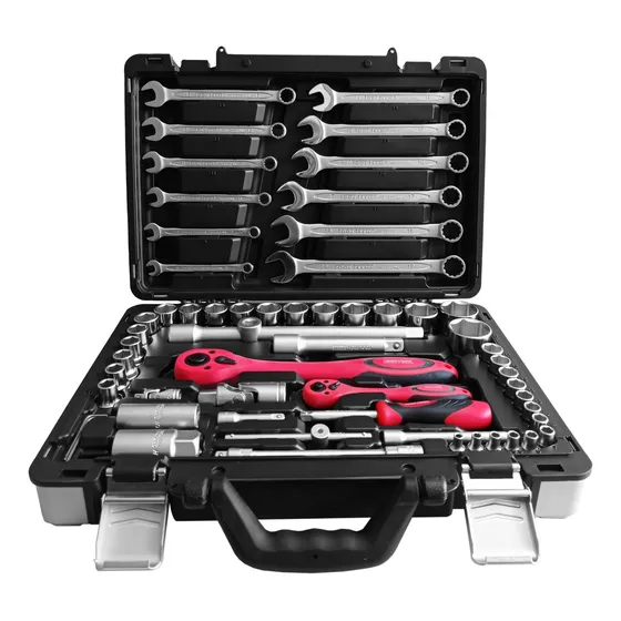Maleta Herramientas 61 Piezas Dados 1/2 1/4 Tooltech