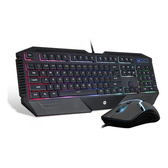 Combo Gamer De Mouse Y Teclado Rgb Hp Original Gk1100