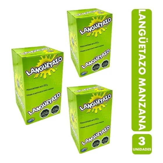 Caramelo Langüetazo Manzana (caja Con 24 Unidades) X3