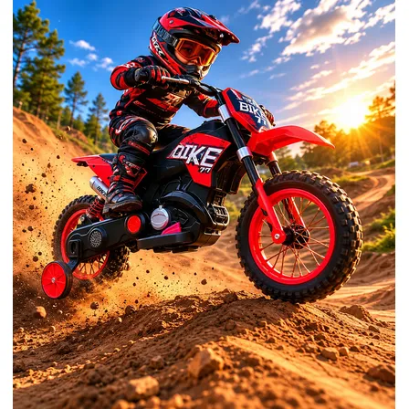 Mini Moto Elétrica Infantil Rodas Apoio Bluetooth Bivolt Usb Vermelho 127/220v