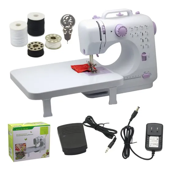 Máquina De Coser Portátil Con Mesita Sm-505 Blanco | Cuotas sin interés