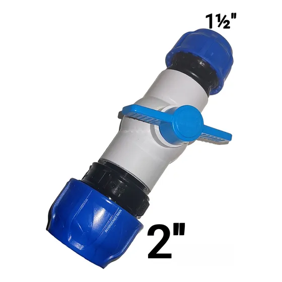 Llave Paso Unión Reducción 2x1 1/2 PuLG Pead 63 Mm X 50 Mm 