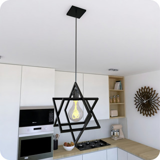 Pendente Luminária Cubo Industrial Preto Pendente Luminária Cubo Industrial Preto