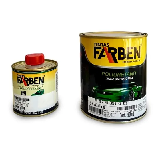 Gris Primer Pu Farben 410 Alto Solidos + Catalizador 