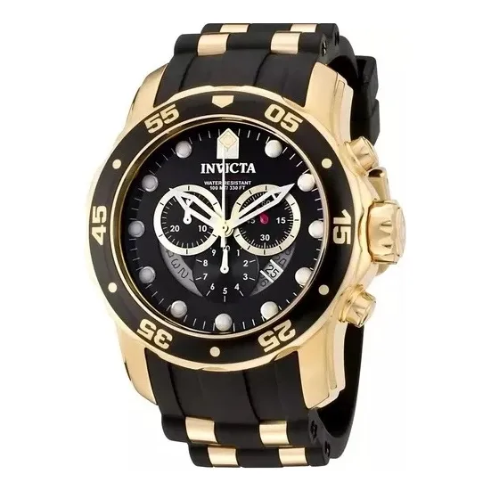 Relógio Invicta Pro Diver 6981 Banhado A Ouro 18k Complet