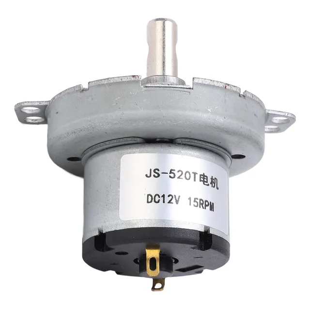 Motor Redutor De Engrenagem Js520t Dc Geared Durable 12v 15r