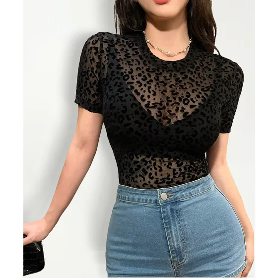Blusa Para Dama Shein Animal Print Mujer