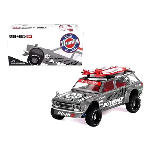 Kaido House X Mini Gt Khmg144 Datsun 510 Wagon Hks V1 Preto
