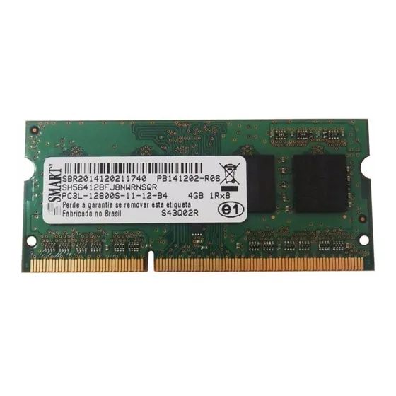 Memória Ram Color Verde  4gb 1 Smart Sh564128fj8nwrnsqr