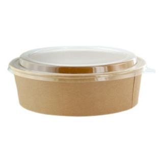 25 Bowls Kraft Contenedores Biodegradables 750 Ml Con Tapa 25 Bowls Kraft Contenedores Biodegradables 750 Ml Con Tapa
