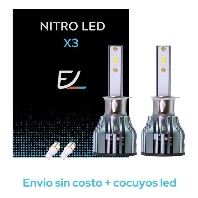 2 Bombillos Nitro Led X3 Pro Alta Potencia Luces Carro Moto