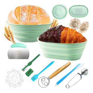 Cesta De Prueba De Masa Madre De Silicona Dkyeud Verde, Kit Cesta De Prueba De Masa Madre De Silicona Dkyeud Verde, Kit