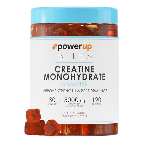 Gomitas Powerup Bites Con Monohidrato De Creatina, 5 G, 120