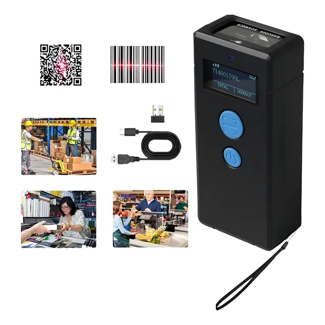 Escaner De Codigos Barras Inalámbrico Bluetooth Qr 2d 1d Usb