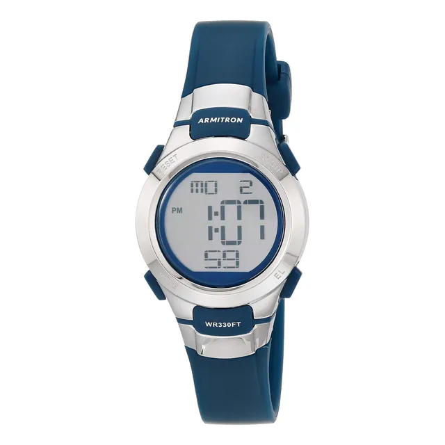 Reloj Digital Armitron Sport Para Mujer Con Correa Azul Mate