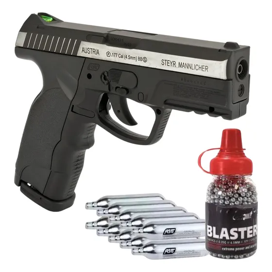 Combo Pistola Steyr M9-a1 + Bbs 4.5mm + 10 Garrafas Co2