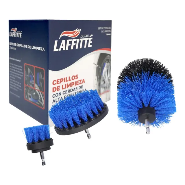 Paños Kit 3 Cepillos Duros Limpieza Laffitte Para Taladro