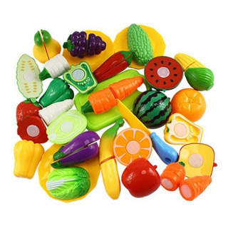 Kit De Cocina De Juguete De 21 Piezas Para Cortar Frutas Y V Kit De Cocina De Juguete De 21 Piezas Para Cortar Frutas Y V
