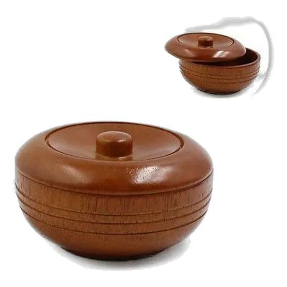Marrón Madera Barba Afeitado Jabón Tazón Taza Envase Afeitar