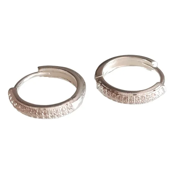 Arracadas, Huguies Dos Hilos Multizirconia Plata 925